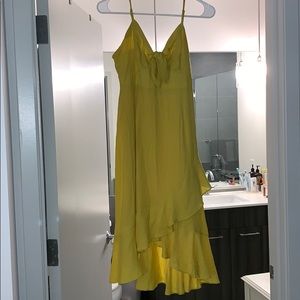 Yellow midi dress